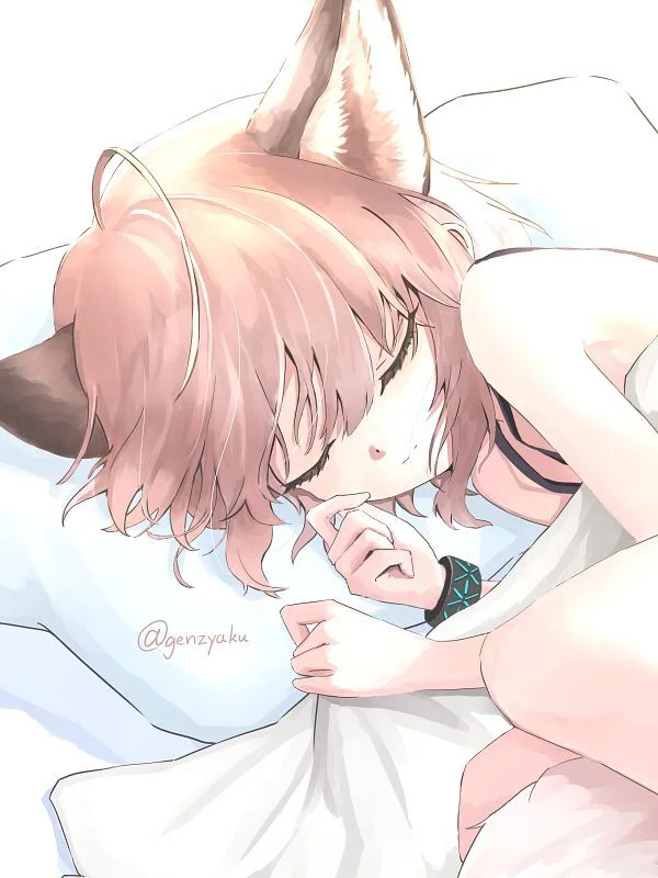 She ate her fill and is sleeping - Anime, Anime art, Loli, Arknights, Sussuro