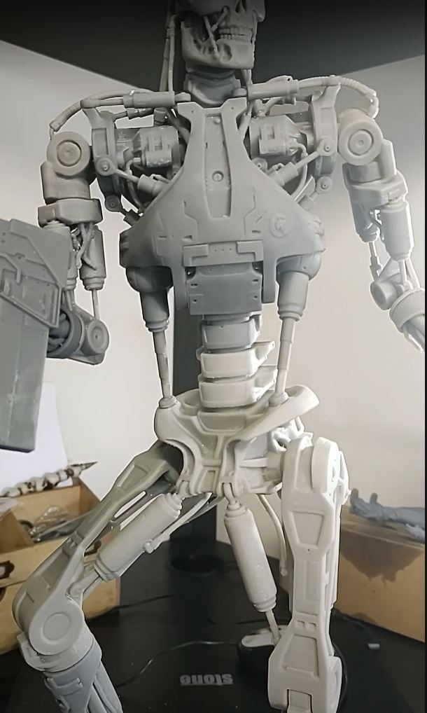 T-800 Terminator 2 Judgment Day V3 - My, Scale model, Terminator, Stl, T-800, Modeling, Painting miniatures, 3D печать, Constructor, Stand modeling, Terminator 2: Judgment Day, Longpost