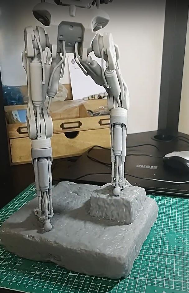 T-800 Terminator 2 Judgment Day V3 - My, Scale model, Terminator, Stl, T-800, Modeling, Painting miniatures, 3D печать, Constructor, Stand modeling, Terminator 2: Judgment Day, Longpost