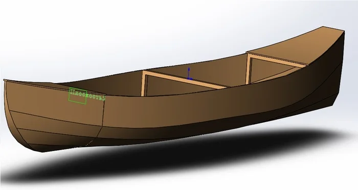 How to make your own canoe, kayak or boat from plywood. Part 1. 3D model - My, 3D, 3D modeling, Solidworks, Canoe, Kayak, A boat, With your own hands, Handmade, Alloy, River rafting, Longpost, Compass-3D, Autocad