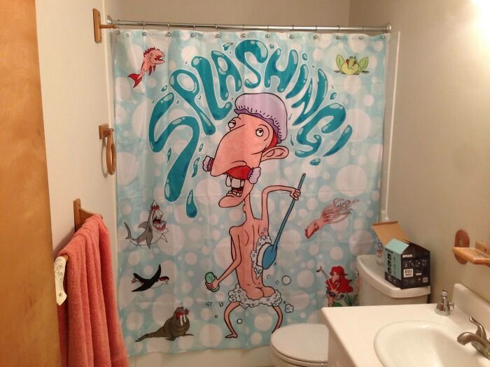 Shower curtain - Nigel Thornberry, The Wild Thornberry Family, Bath curtain, Bathroom, Bath, Print, Humor, Interior