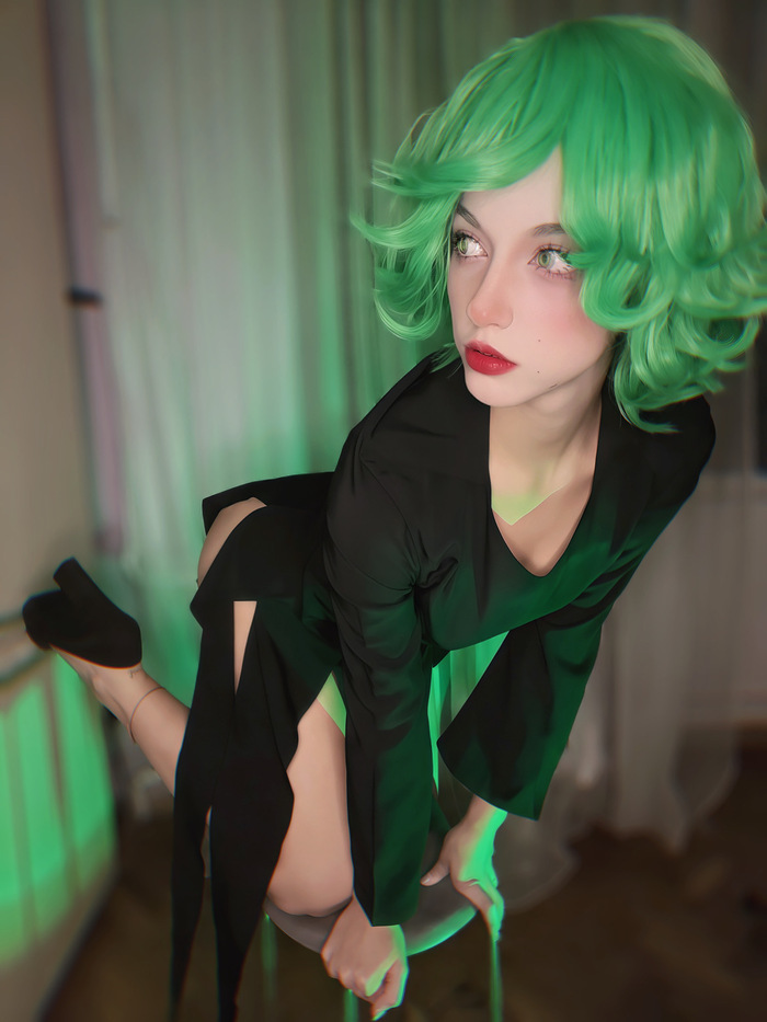 Докидываю вам еще домашних фоточек в Тацумаки Косплей, Аниме, Косплееры, Девушки, Кавай, Tatsumaki, Onepunchman, Туфли на высоких каблуках, Туфли, Зеленый, Длиннопост