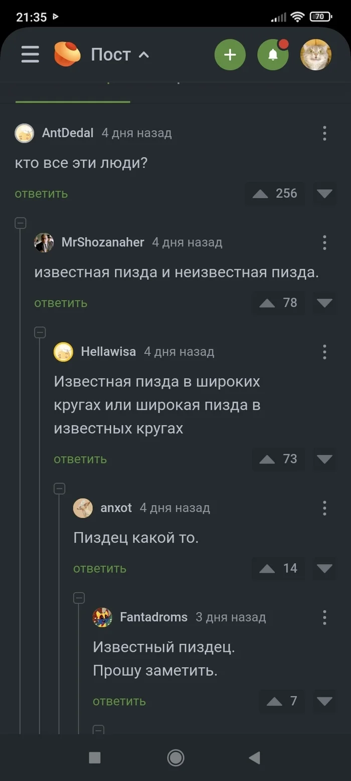 Пёзды и квадроберы :D - Скриншот, Комментарии на Пикабу, Юмор, Квадроберы, Мат, Длиннопост