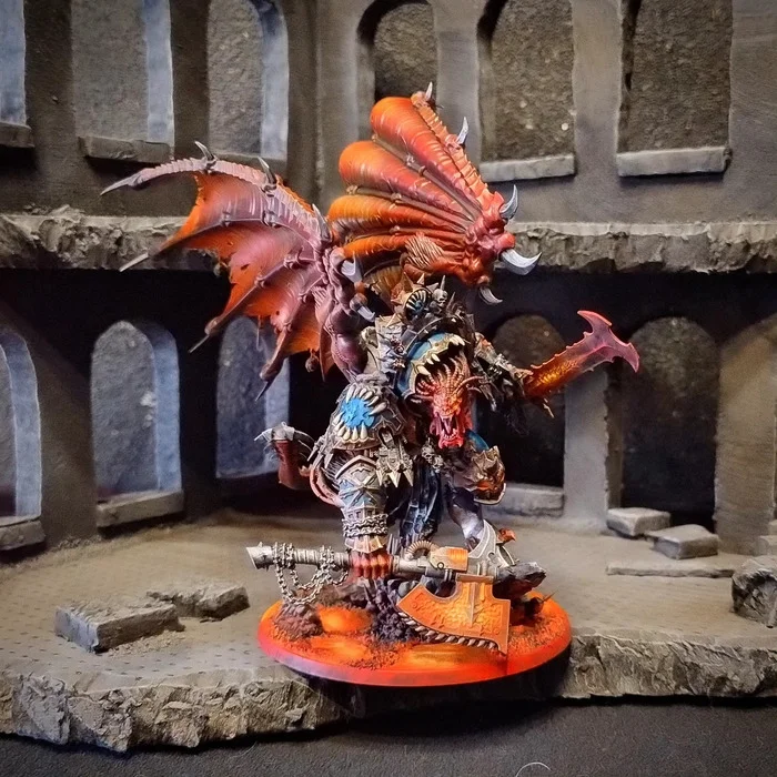 Angron is finally finished - My, Painting miniatures, Board games, Hobby, Warhammer 40k, Wh miniatures, Angron, Longpost