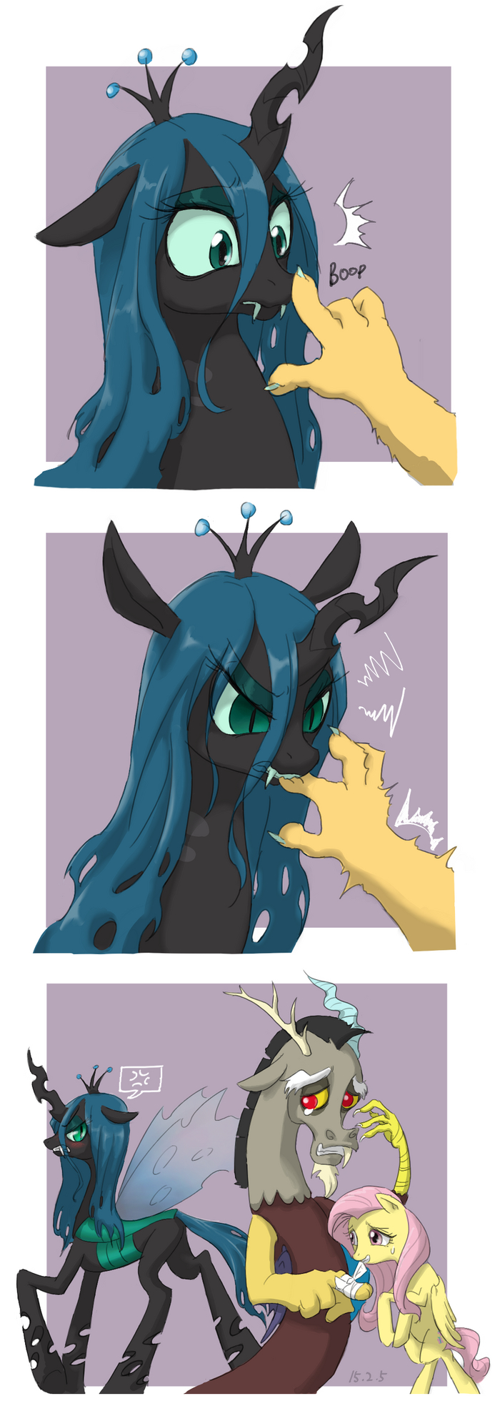  My Little Pony, Ponyart, Queen Chrysalis, Fluttershy, MLP Discord, Ta-na, 