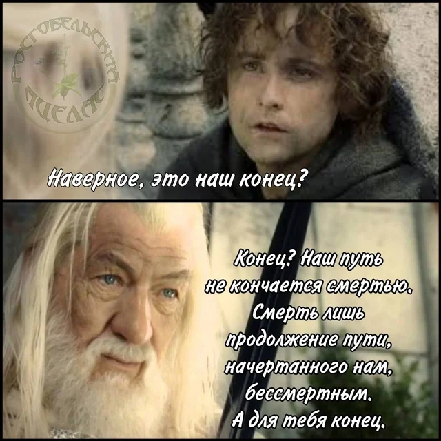 Continuation of the post Knock on the block! - My, Lord of the Rings, Peregrin Took, Gandalf, Tolkien's Legendarium, Memes, Humor, Picture with text, Reply to post