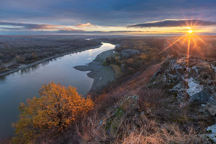 Morning 03.11.2024 over Donets - My, Rostov region, Seversky Donets, Landscape, dawn, Sunrise, The photo