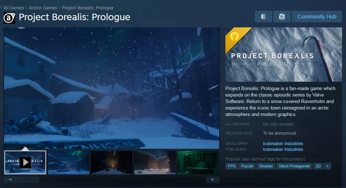 Страница Project Borealis: Prologue появилась в Steam - Half-Life, Project Borealis, Half-Life 2: Episode Three