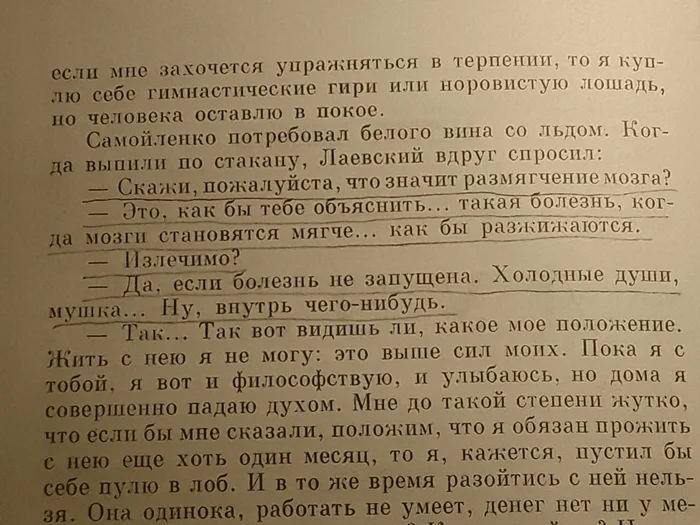 Если вам хочетса принять чего-нибудь внутрь, то виноваты возможно в этом вовсе не вы, а размягчение мозга - Антон Чехов, Цитаты, Классика, Юмор, Алкоголь, 1891