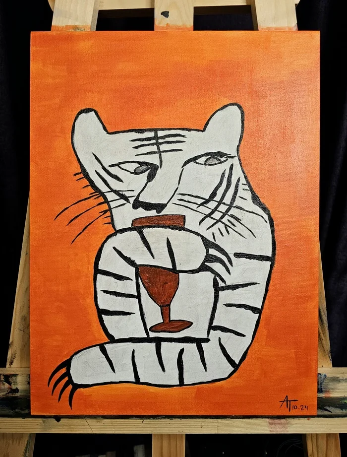 Awaken your inner beast - My, Painting, Art, Creation, Tiger, Paints