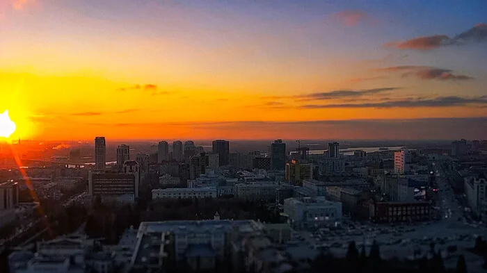 End of the day - My, The photo, Town, Sunset, Sky