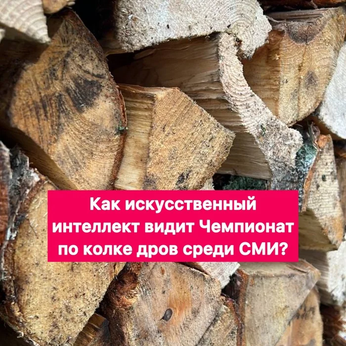 How does artificial intelligence see the III Wood Chopping Championship among the media? - news, Republic of Belarus, Nature, Firewood, Journalists, Media and press, Longpost