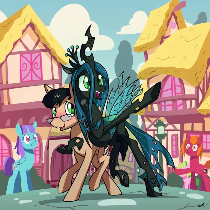 Свидание в понивиле - My Little Pony, Original Character, Changeling, Queen Chrysalis