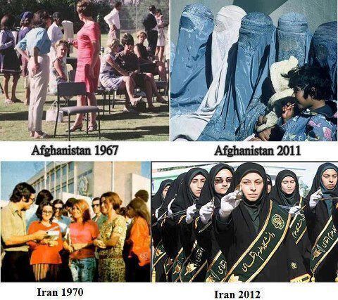 Afghanistan and Iran before vs Afghanistan and Iran now - Afghanistan, Iran, Islam, Radical Islam, It Was-It Was