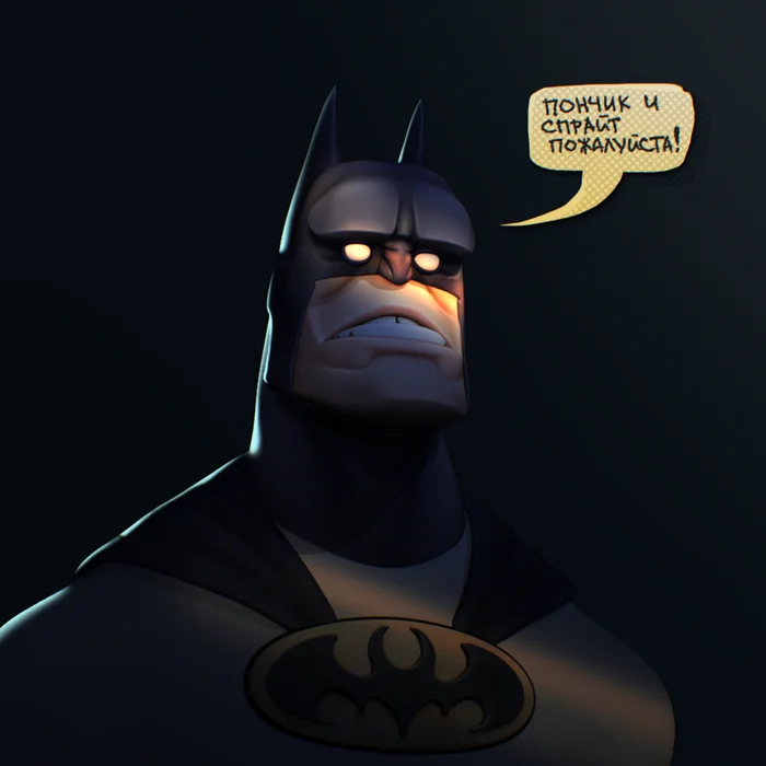 Stylish Bats! - My, Art, 3D, 3D modeling, Sculpting, Blender, Batman, Digital, Cartoons, Video, Longpost