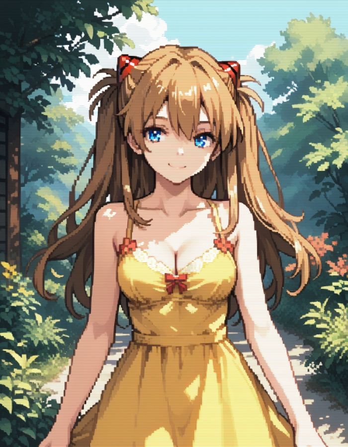        - Evangelion, Asuka Langley, Anime Art, , Pixel Art, ,  