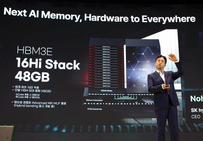 48GB HBM3E Video Memory from SK Hynix - Innovations, Computer hardware, Technologies, Computer, Корея, South Korea, Video card, Inventions, Electronics, Trend, Nvidia, AMD, Artificial Intelligence, Нейронные сети, Business, Technological breakthrough, New items