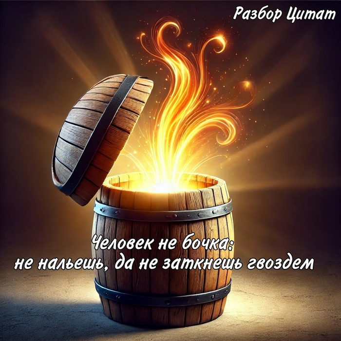 Почему нельзя управлять человеком, как вещью?  Ответ в народной мудрости, которая напоминает, что личность невозможно заткнуть гвоздем