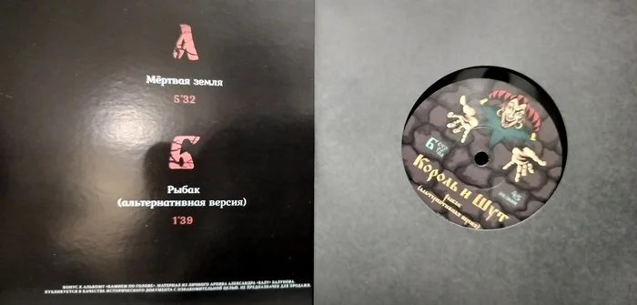 The King and the Jester - A Stone to the Head (Dissecting Vinyl) - King and the Clown, Rock, Russian rock music, Vinyl records, Collecting, Longpost
