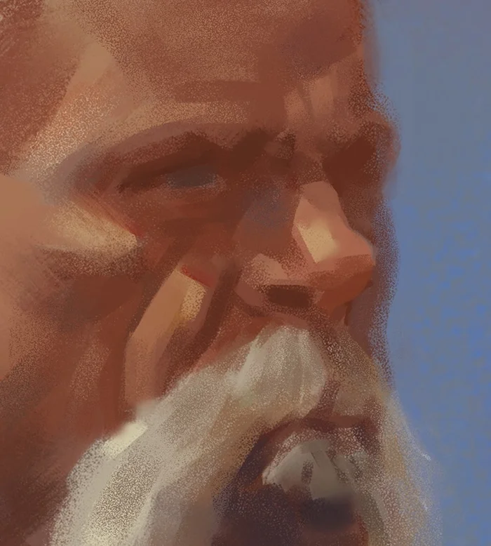 Portrait with texture brush - My, Creation, Artist, Drawing, Illustrations, Art, Procreate, Pencil drawing, Digital drawing, Longpost