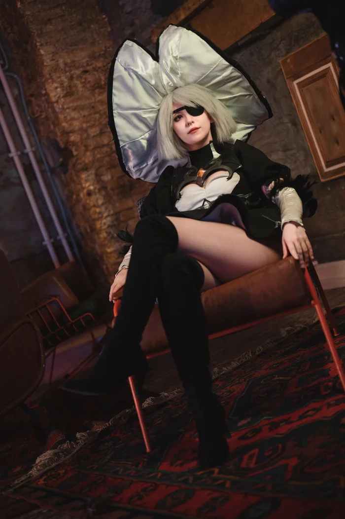 Creepy-peepy or spooky-dookie? - My, Witches, Demon, Vampires, Cosplayers, Milota, Halloween, NIER Automata, Costume, Cosplay, Girls, Spooky scary skeletons, Longpost