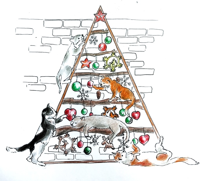 Кото-ёлочка