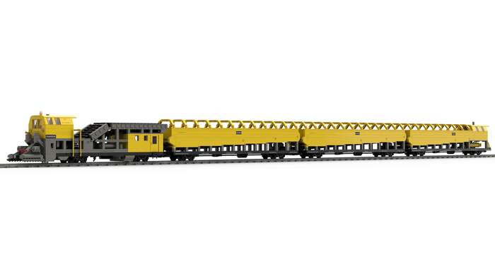 SM-2 - Snow removal train (ver. 1) - My, Modeling, Constructor, Russian Railways, Homemade, Winter, Lego, Scale model, A train, Longpost