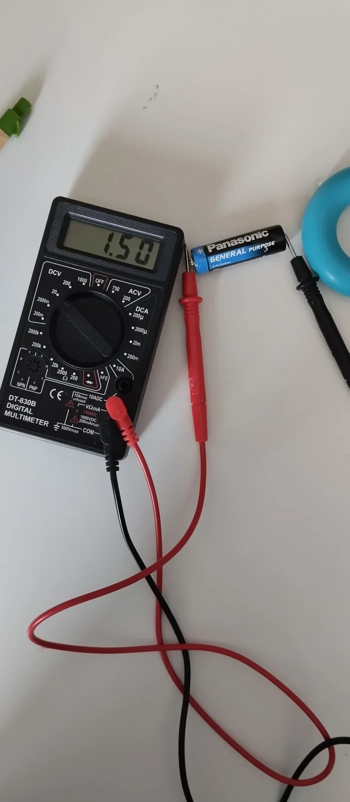 I present to you - My, Battery, Measurements, Panasonic, Longpost, Voltmeter