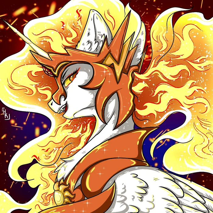 Понь-огонь - My Little Pony, PonyArt, Daybreaker