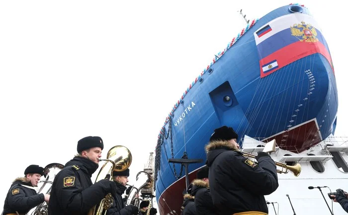 Vladimir Putin at the launching ceremony of the nuclear icebreaker Chukotka via videoconference - news, Politics, Russia, Saint Petersburg, Baltic Shipyard, Icebreaker, Chukotka, Vladimir Putin, The science, Transport, Arctic, Expedition, Oceans, Nuclear icebreaker, Rosatom, Shipbuilding, Sevmor Way, Kremlinru, Nuclear reactor, Floating nuclear power plant, Video, Video VK, Longpost