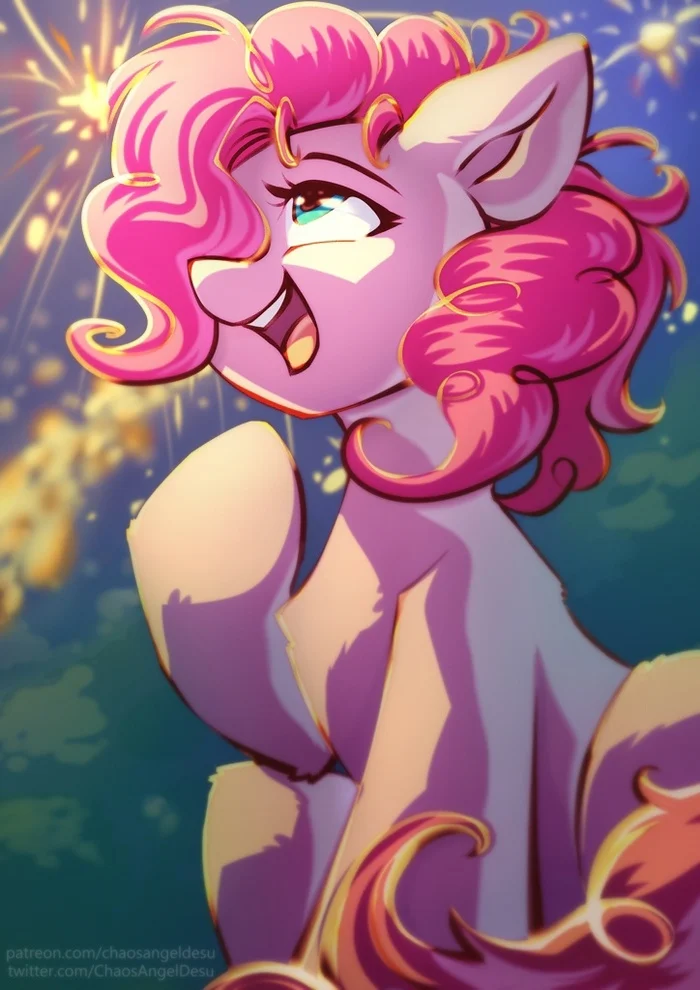 Фейерверки - Моё, My Little Pony, PonyArt, Chaosangeldesu, Pinkie Pie