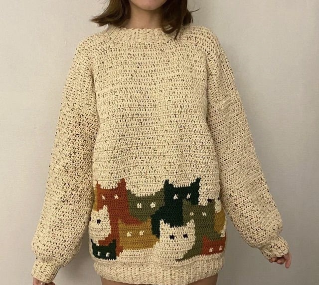 Cat sweater ideas, I liked them, how about you? - Survey, Needlework, Knitting, Scheme, Knitting, With your own hands, Cloth, Pullover, cat, Longpost