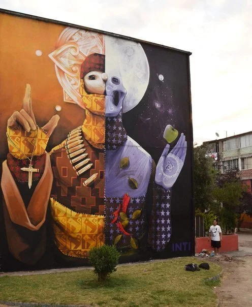 INTI Mural in Santiago, Chile - Art, Street art, Chile, Graffiti, The photo