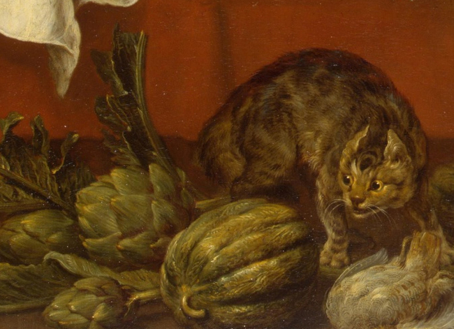 Paul de Vos - Still Life with Dead Game and Lobster - cat, Pushkin Museum of Fine Arts, Conversation piece