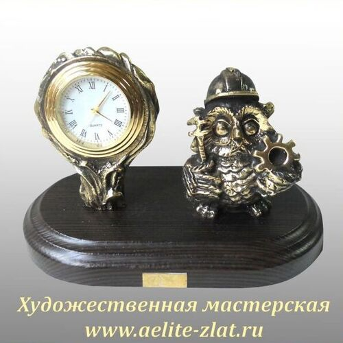 Bronze Clock Owl machine builder - Style, Sculpture, Decor, Decoration, Modern Art, VKontakte (link)