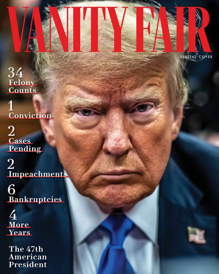 Cover of the latest issue of Vanity Fair magazine - Politics, US elections, Vanity Fair, Cover, Magazine, Telegram, Donald Trump, The president, US presidents, Telegram (link), Media and press, news