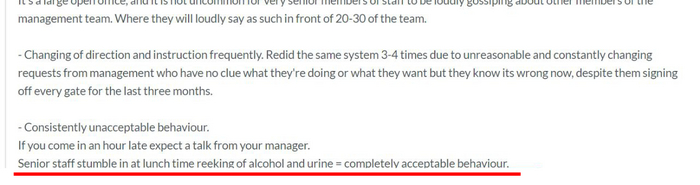 Отзыв о работе в одной из крайне уважаемых IT компаний :)