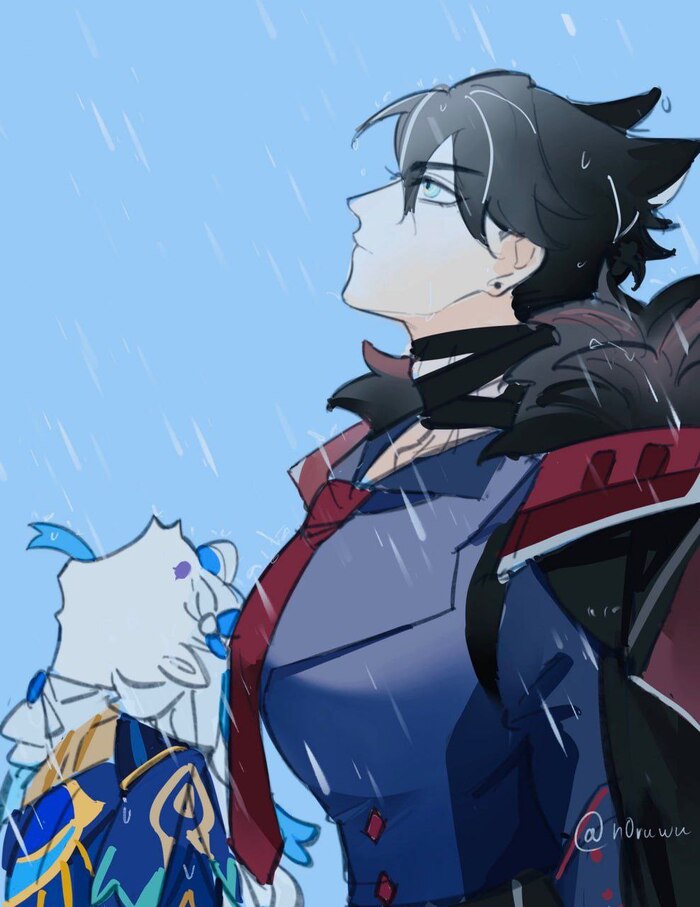 Genshin in the rain