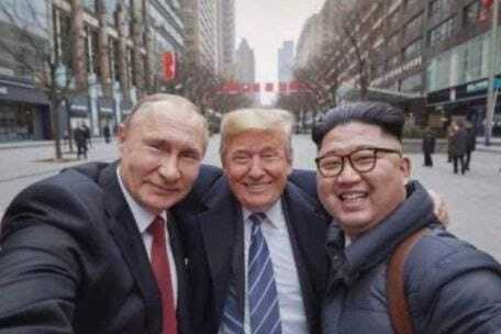 Are we waiting for a photo like this in real life? - Vladimir Putin, Kim Chen In, Donald Trump, Photoshop master, Repeat, Politics