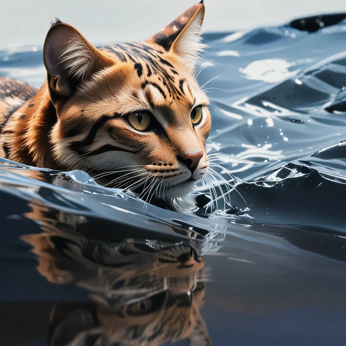 Swimmer - Neural network art, cat, Water, Avatar, Floats, Sight