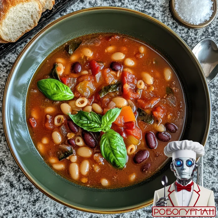 Thick Italian Soup Pasta and Beans - My, Cooking, Recipe, Dinner, Soup, Nutrition, Products, Food, Beans, Pasta, Longpost