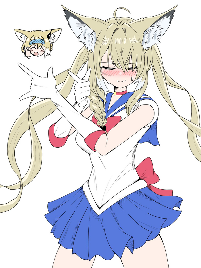   Anime Art, , Arknights, Vulpisfoglia (Arknights), Suzuran, Sailor Moon