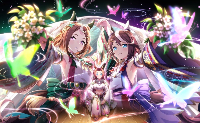 Tsurumaru Tsuyoshi, Tokai Teio & Kawakami Princess (по центру)