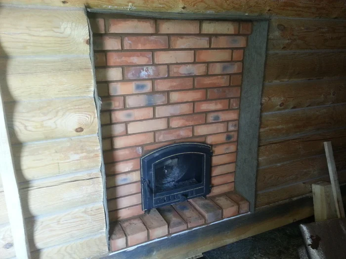 Laying brick partitions of a bath stove. Part 2 - My, Brickwork, Building, Lodging, Heating, Longpost