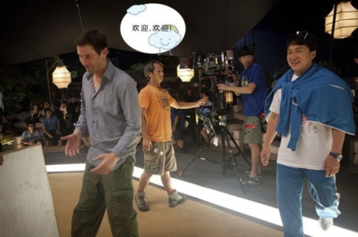 В 2012 году Киану Ривз и Джеки Чан встретились на съемках фильма "Мастер тай-цзи"