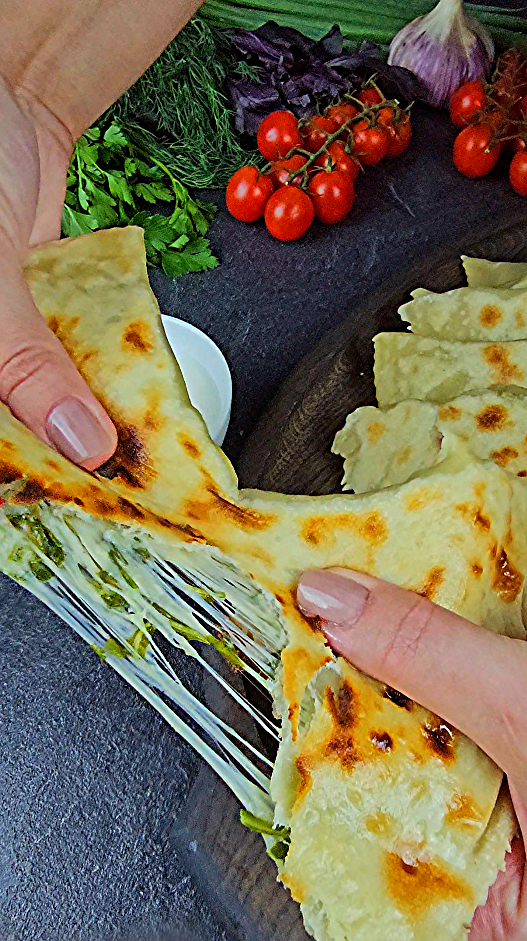 Kutabs with cheese and herbs - Snack, Ingredients, Kutaby, Longpost, Dinner