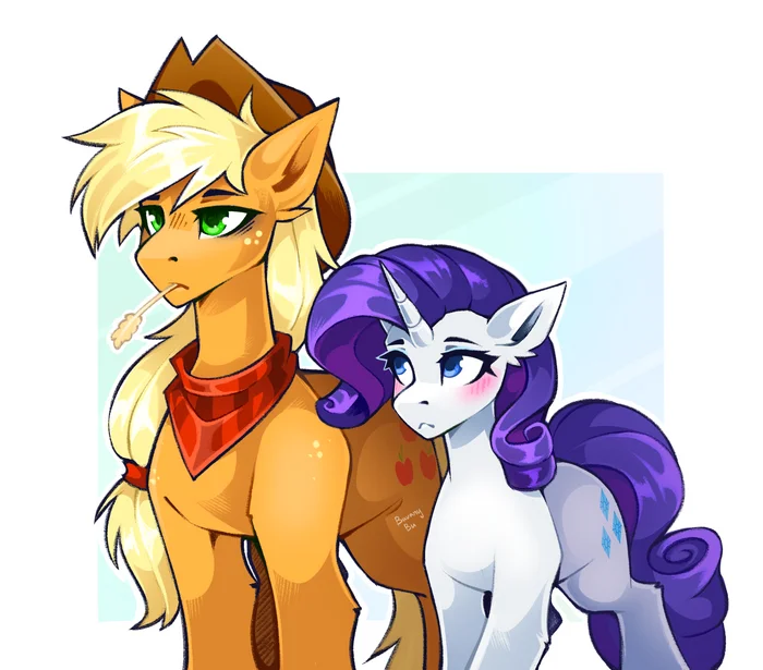 AJ and Rarity - My little pony, Applejack, Rarity