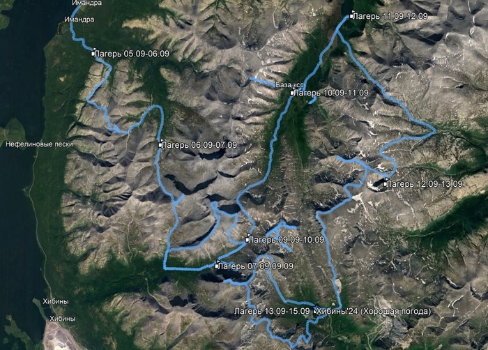 Планируемый маршрут похода