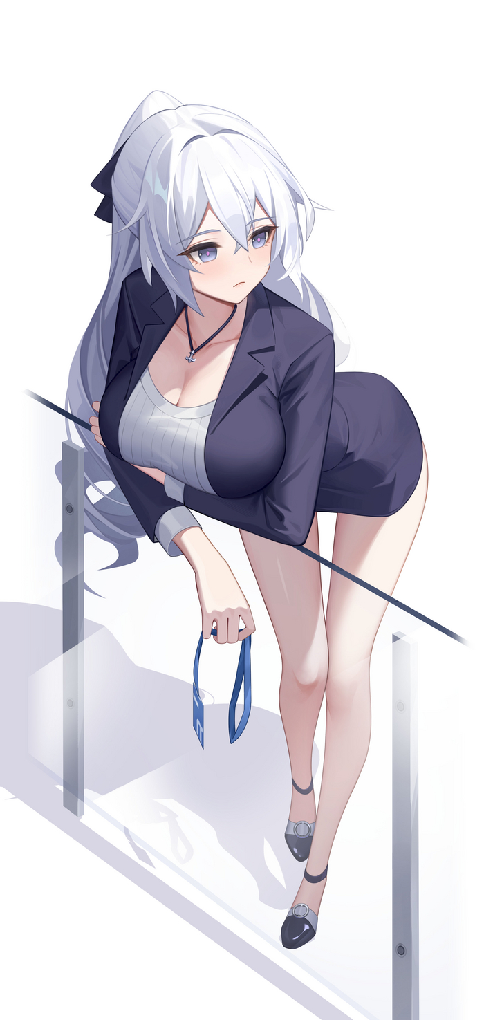  ...  ,   Anime Art, , Honkai Impact, Bronya Zaychik,  , Office lady