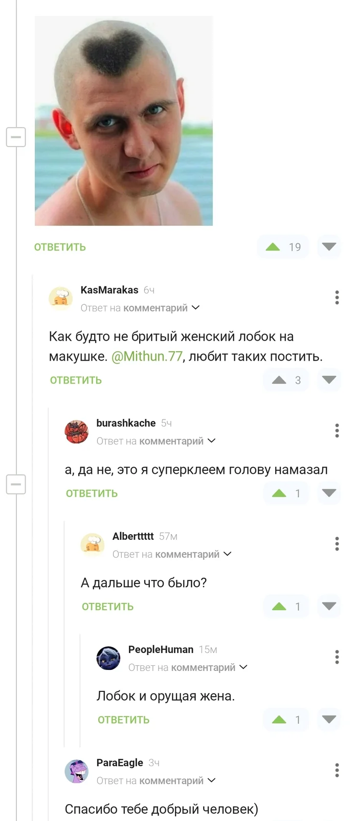 And about hairstyles - Comments on Peekaboo, Прическа, Humor, Wife, Longpost, Screenshot